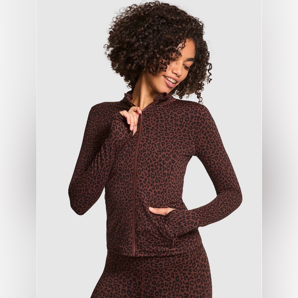 PINK Victoria's Secret Brown Leopard Jacket